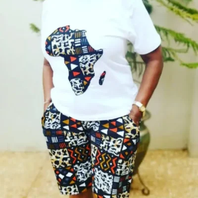 T shirt with Ankara design